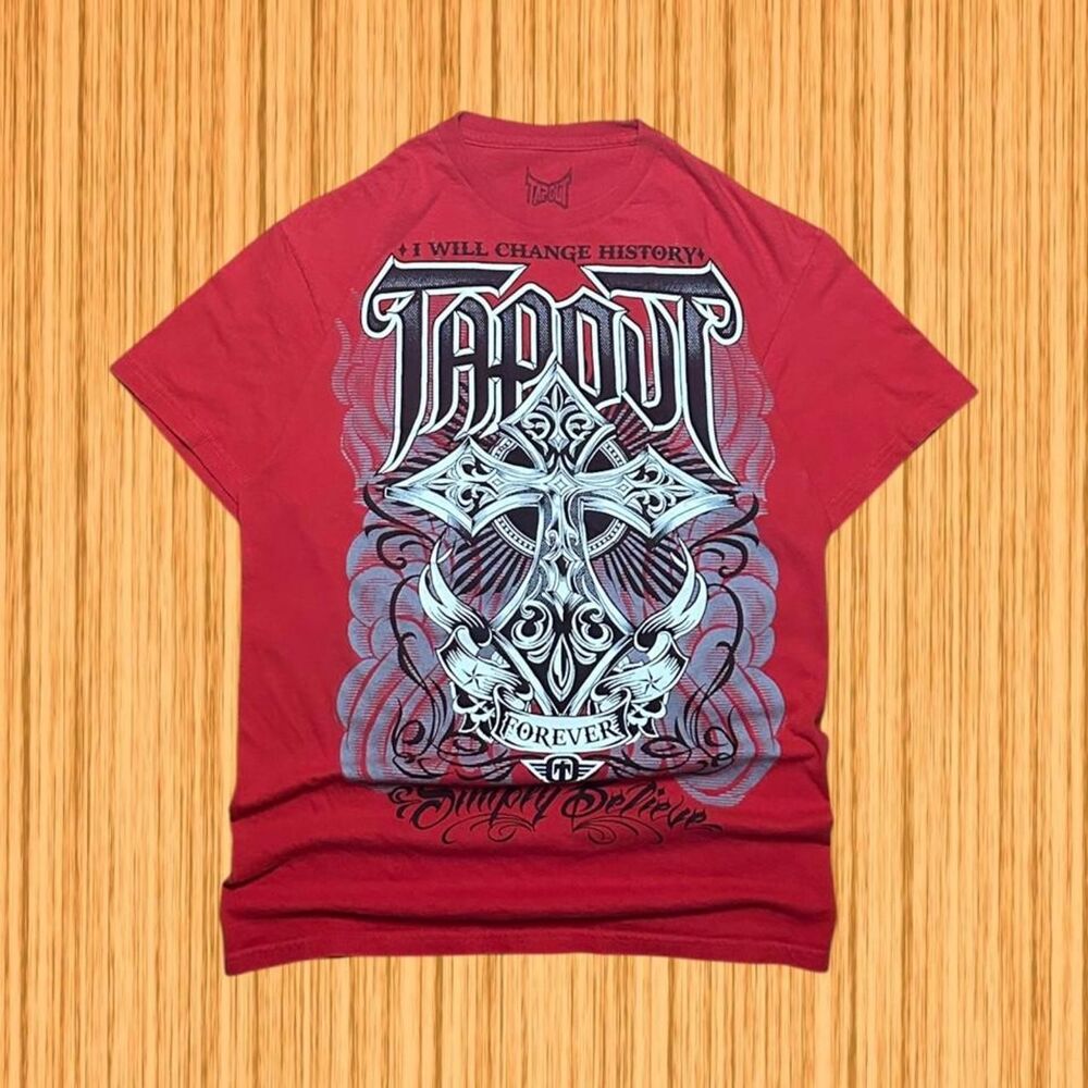 Tapout Forever Red Graphic T-Shirt Combat Sports Logo